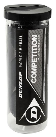 Skvošo kamuoliukas Dunlop COMPETITION YellowDot 3-tube