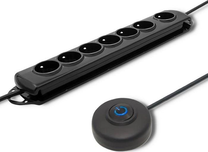 Power strip Qoltec overvoltage 7 sockets 1.5 m black (50171)