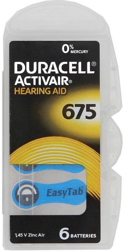 Duracell battery A675 Activair 1,45V/6B