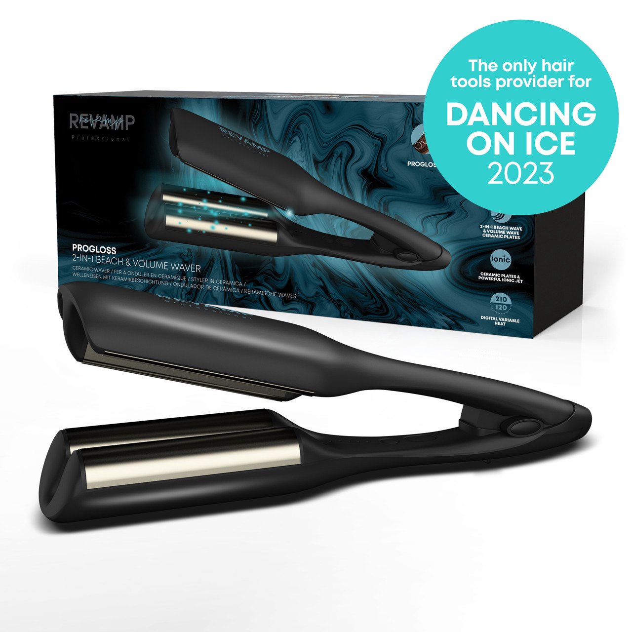 Revamp WV-3000X-EU Progloss 2-IN-1 Beach & Volume Waver