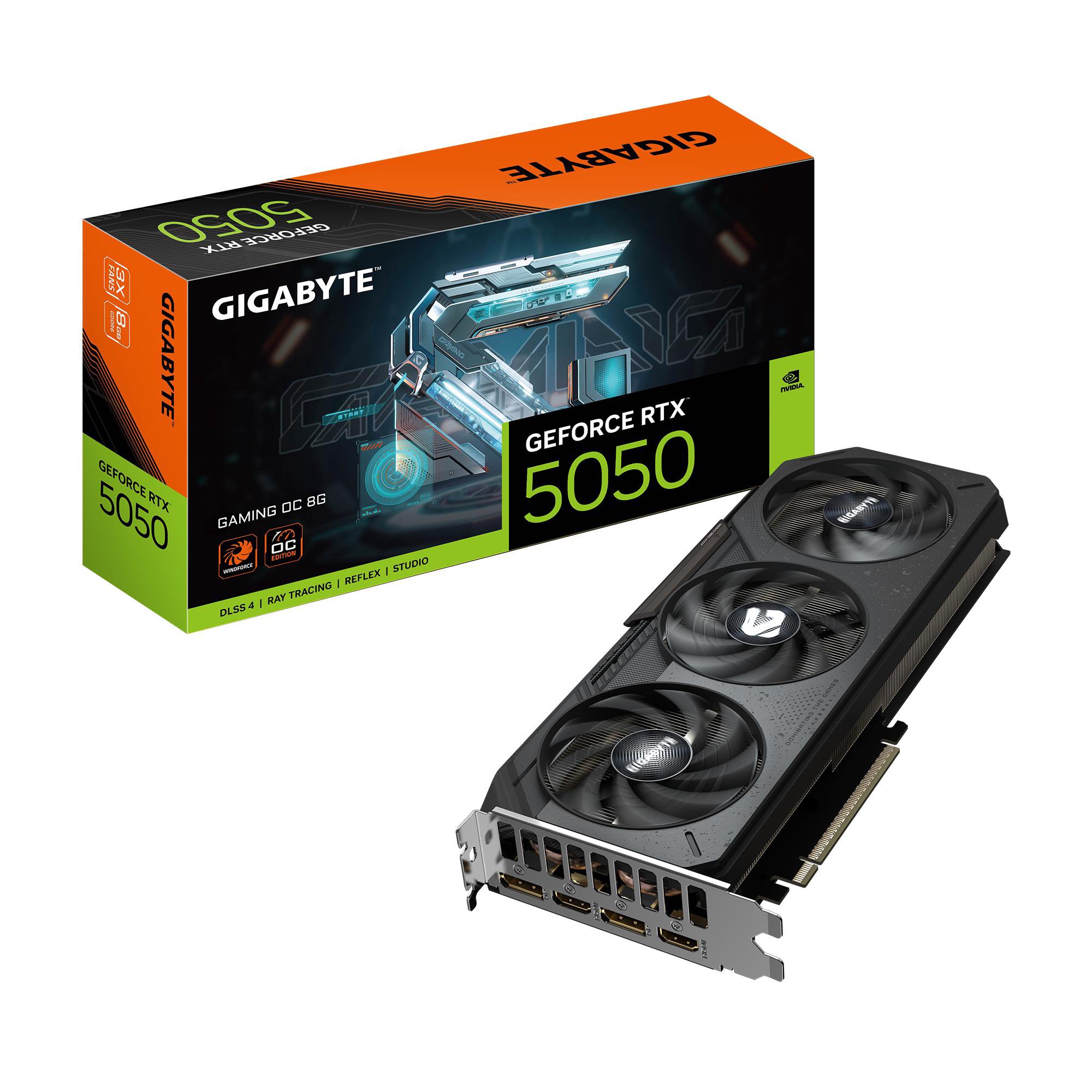 Vaizdo plokštė Gigabyte GeForce RTX 5050 GAMING OC 8G NVIDIA 8 GB GeForce RTX 5050 GDDR6 H