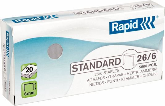 Rapid Staples 26x6 STD, 5000 pcs (24861800)