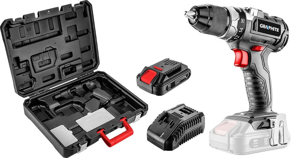 Drilling machine Graphite 58G019-SET1 18 V 1 x battery 2 Ah