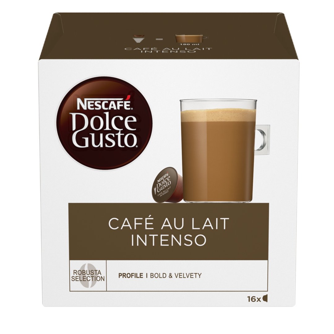 NESCAFE DOLCE GUSTO Cafe Au Lait Intenso, 160g