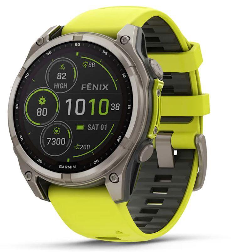 Išmanusis laikrodis GARMIN FENIX 8 SAPP. SOLAR/YELLOW 010-02906-21