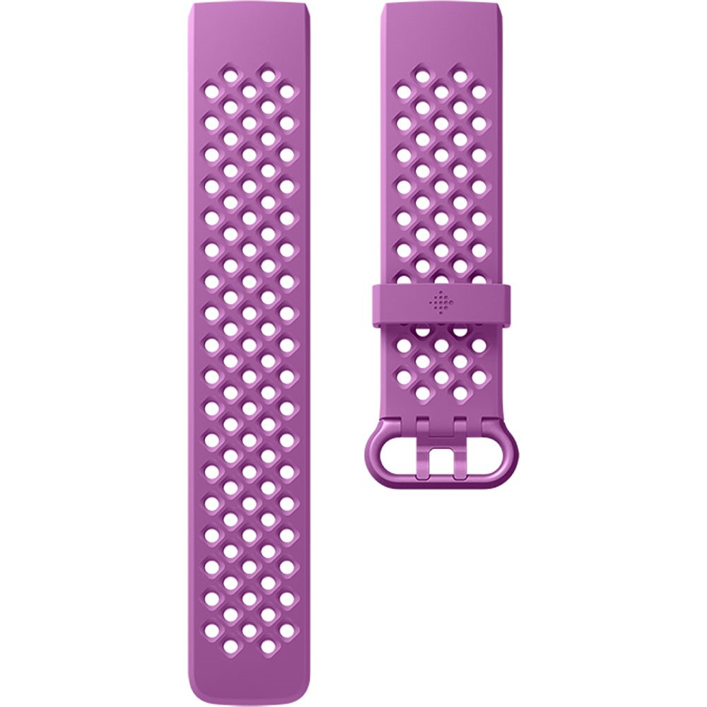 Dirželis FITBIT Charge 3 išmaniajam laikrodžiui, sportinis, berry, L dydis