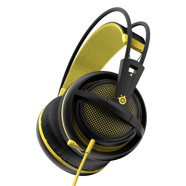 Ausinės SteelSeries Series 200 Proton, su mikrofonu, geltonos