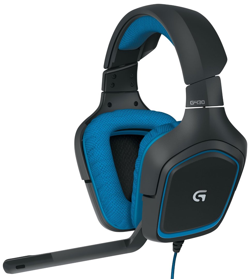 Ausinės LOGITECH G430, mėlynos, su mikrofonu