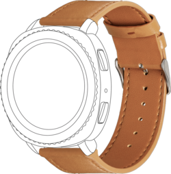 Dirželis TOPP Samsung Sport/Galaxy 42mm išmaniajam laikrodžiui, odinis, karamelinis