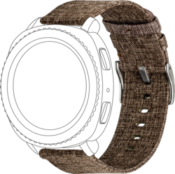 Dirželis TOPP Samsung Sport/Galaxy 42mm išmaniajam laikrodžiui, medžiaginis, rudas