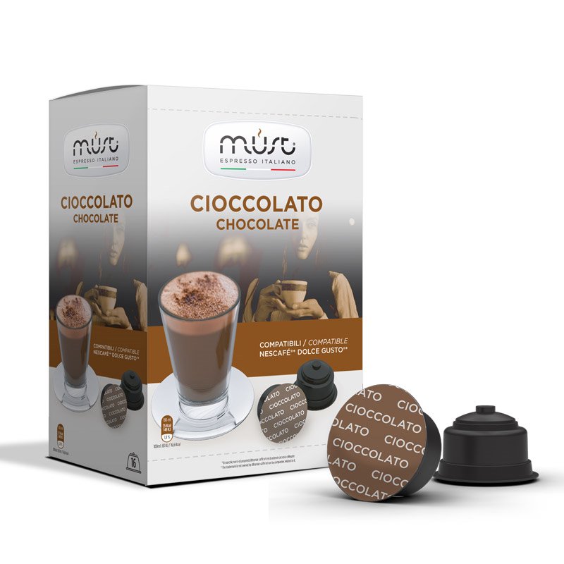 Karšto šokolado kapsulės MUST Cioccolato 16 vnt., skirtos Dolce Gusto kavos aparatams