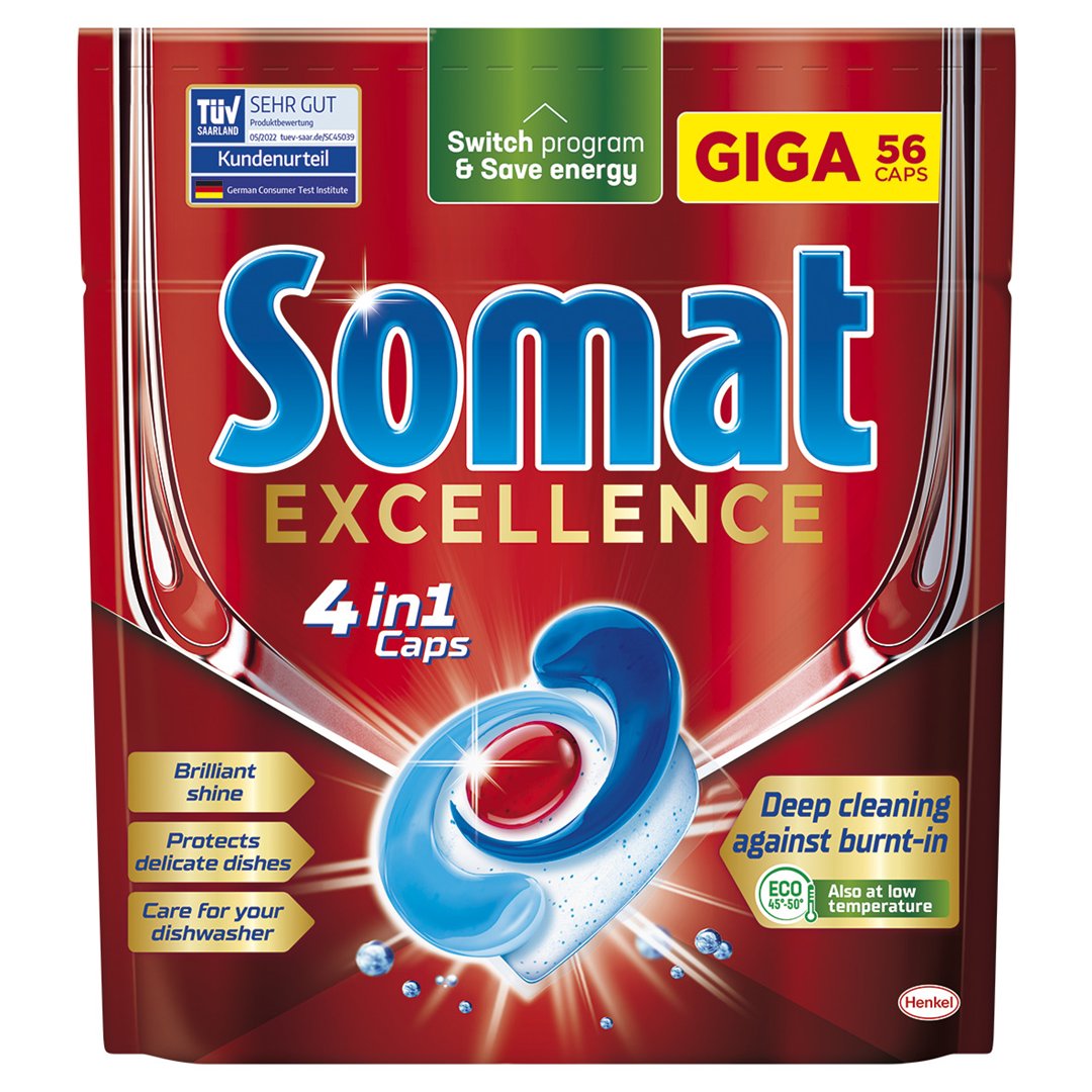 Indaplovių kapsulės "SOMAT Excellence" 56vnt