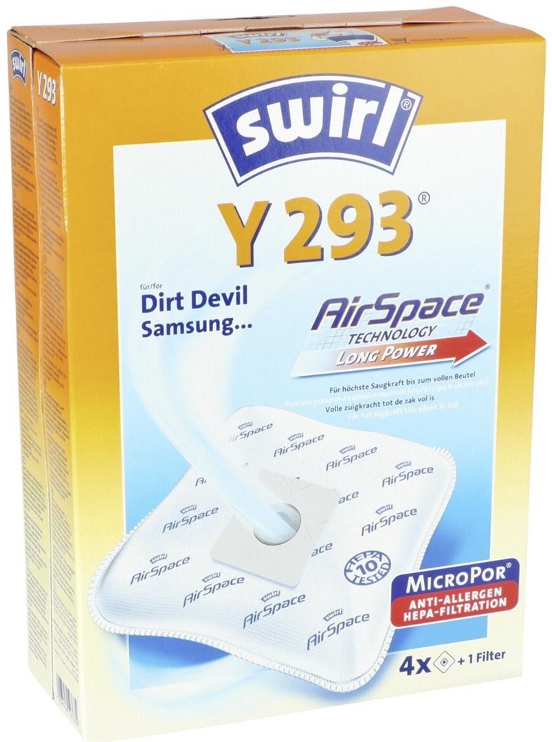 Dulkių maišelis SWIRL Y 293/4 MP PLUS EU 15