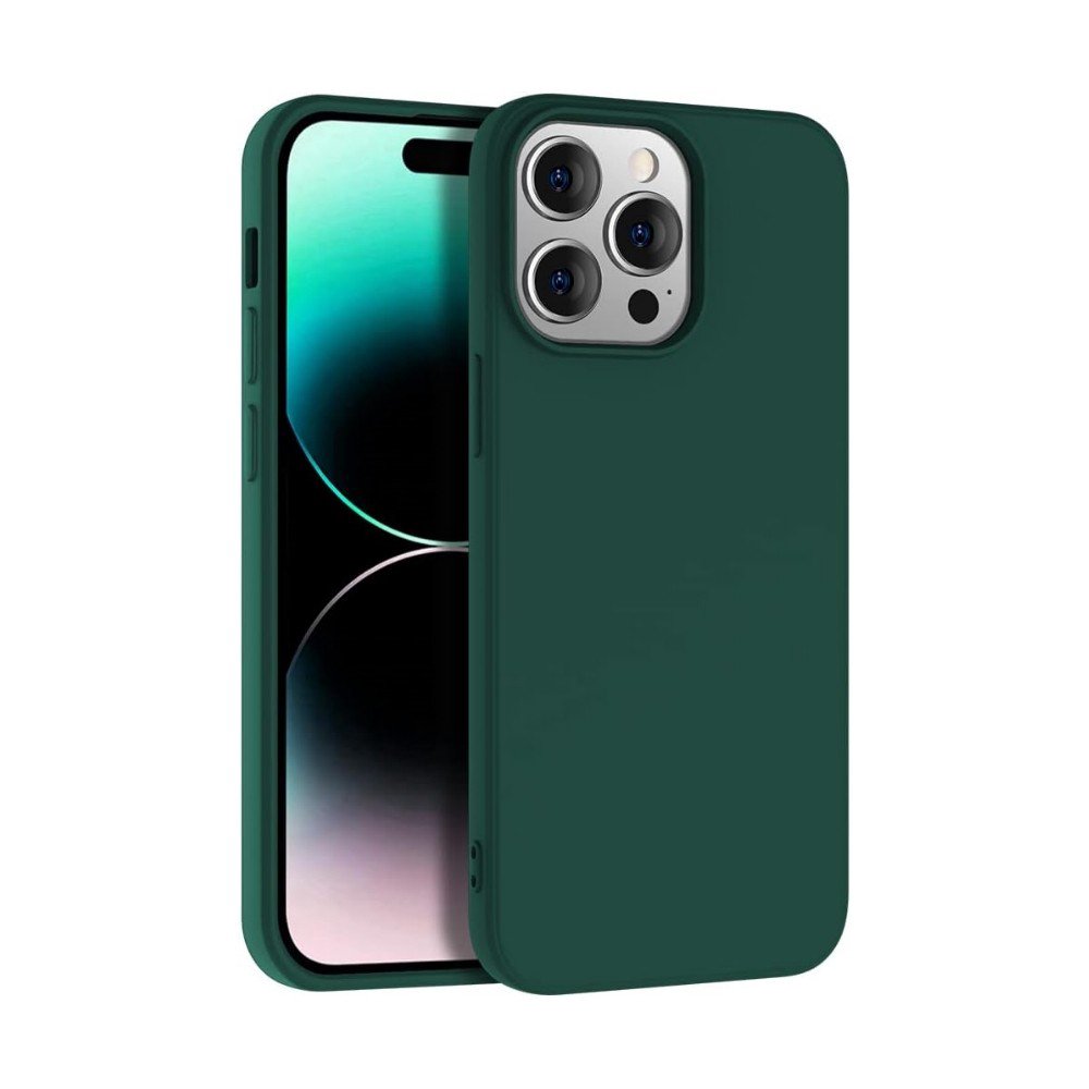 Dėkliukas X-Level Dynamic iPhone 15 Pro, silikoninis, tamsiai žalias