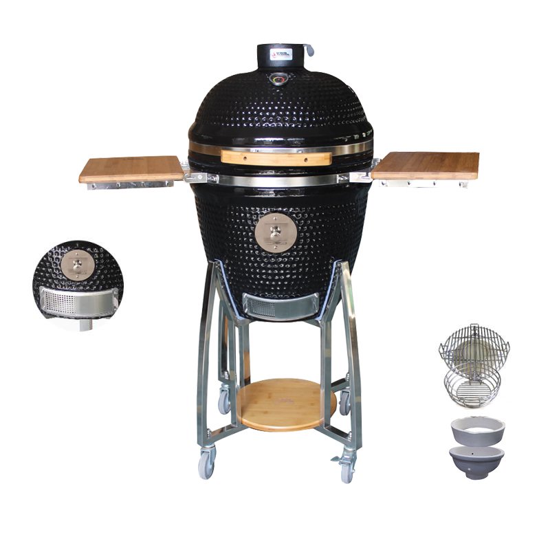 Lauko kepsninė - grilis PROflame MIDI Pro Kamado + kepimo sistema 48 cm, 18"