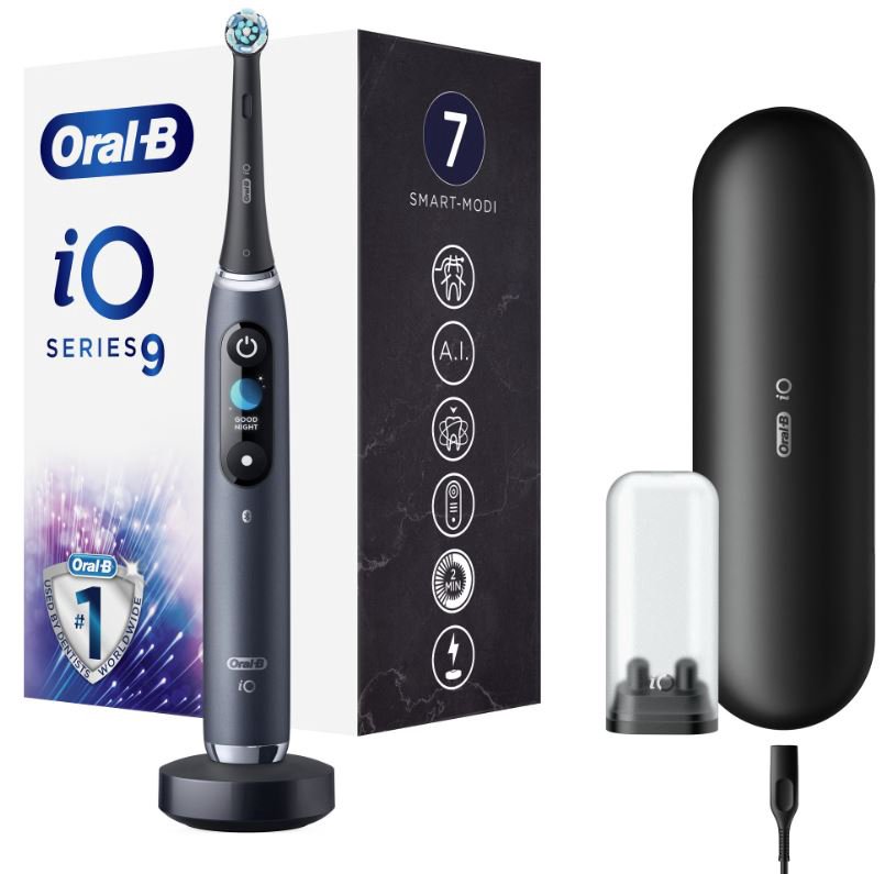 Elektrinis dantų šepetėlis Oral-B iO 9, Black Onyx, iOM9.1B2.2AD