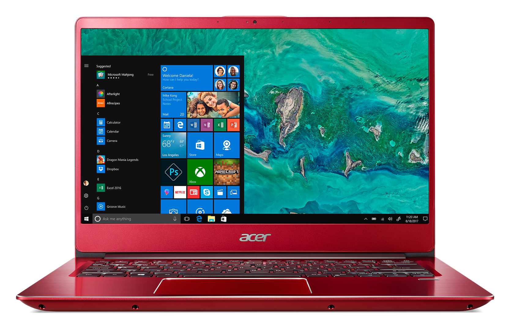 Nešiojamas kompiuteris ACER Swift 3 SF314-54 i5-8250U/8/256GB/Win/Red