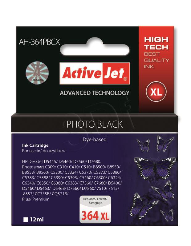 Rašalinė ACJ HP AH-364XL, foto juoda 12ml / CB322