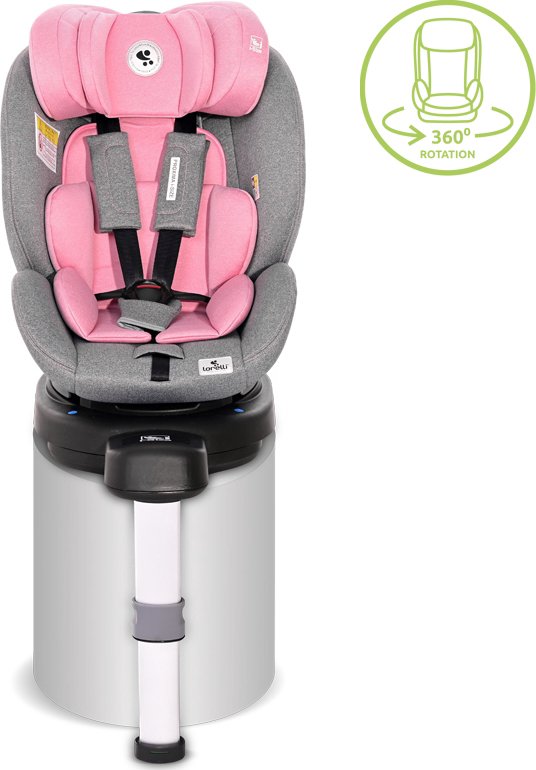 Automobilinė kėdutė Lorelli Proxima,0-18kg, rožinė ir pilka