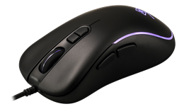 Žaidimų pelė DELTACO GAMING GAM-104, laidinė, 800-2400 DPI, RGB, juoda