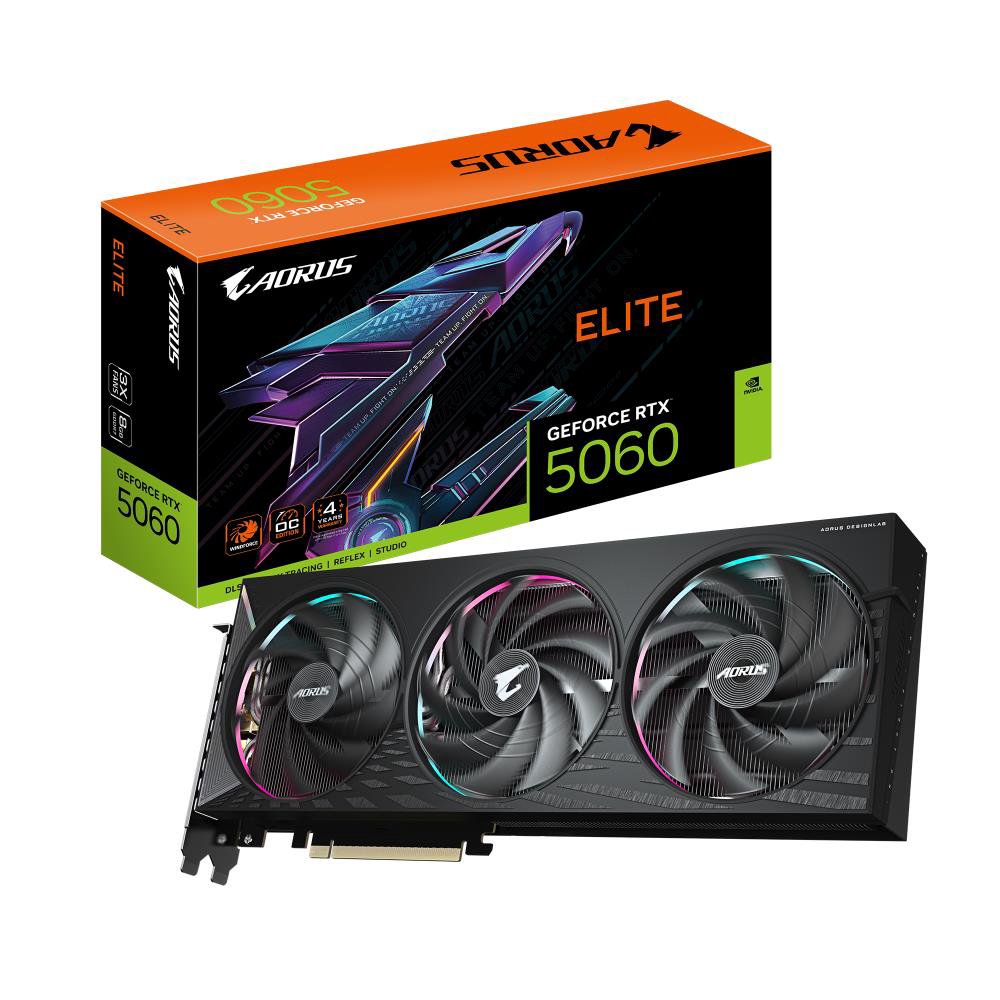 Graphics CardGIGABYTENVIDIA GeForce RTX 50608 GBGDDR7128 bitPCIE 5.0 16xGPU 2722 MHzDual