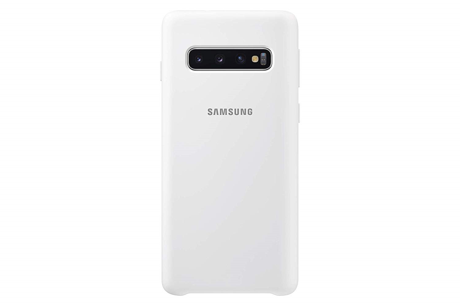 Dėkliukas SAMSUNG Galaxy S10, nugarėlė, silikoninė, balta