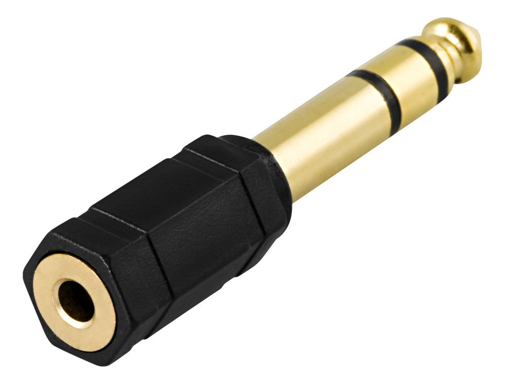 Adapteris DELTACO garso, 6.3mm M-3.5mm F stereo / AD-1-K / 00180001
