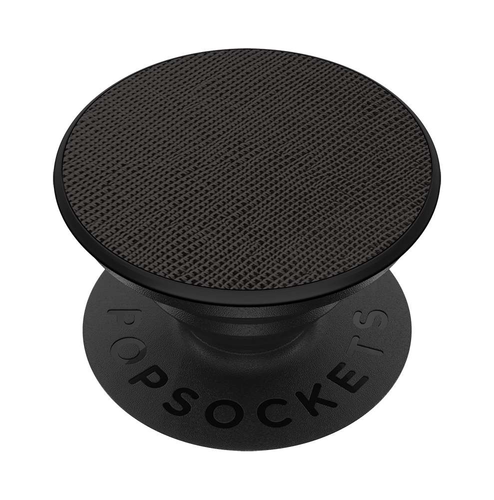 Telefono laikiklis POPSOCKETS, prilimpantis prie telefono nugarėlės, Saffiano Black