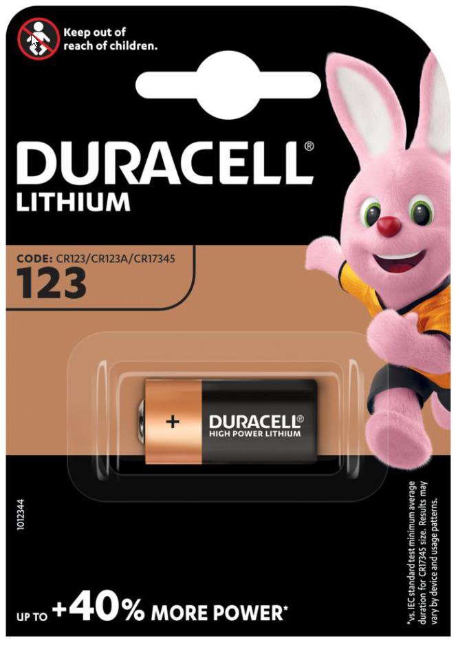 Duracell battery Ultra CR123A/1B