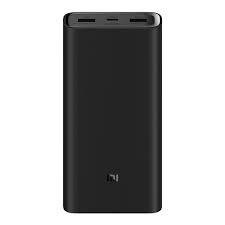 Išorinė baterija XIAOMI 20000 mAh, 2x USB A, 1x USB C, 1x MicroUSB, juodas