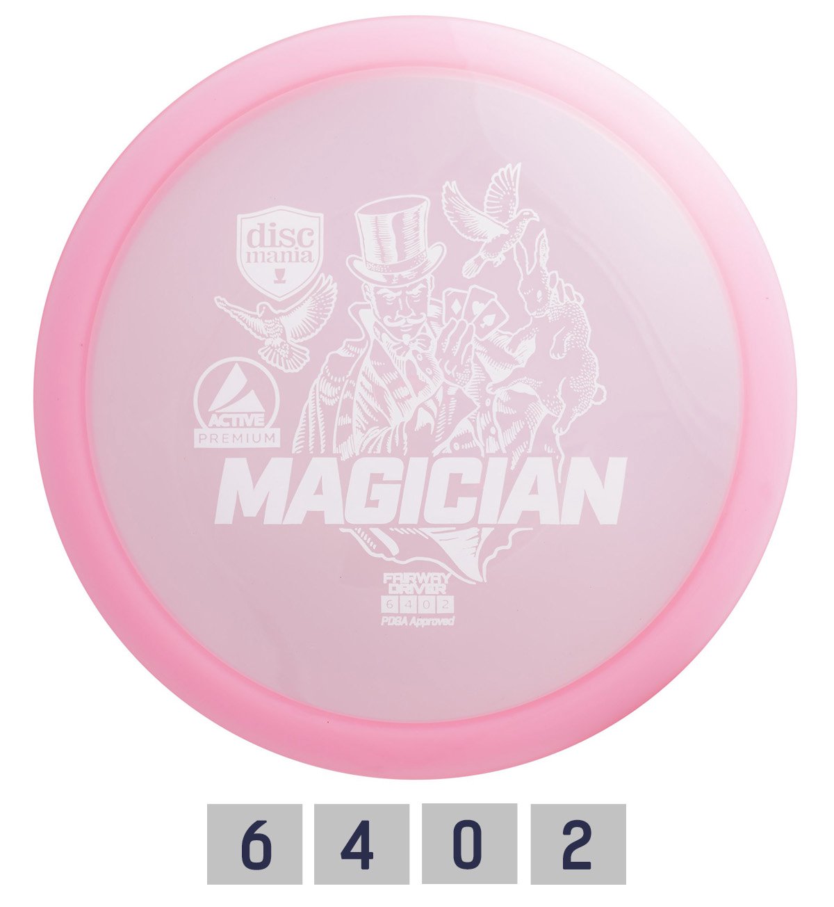 Diskgolfo diskas Fairway Driver MAGICIAN Active Premium Pink