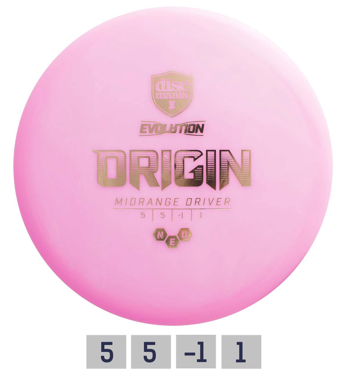 Diskgolfo diskas Midrange Driver NEO ORIGIN Evolution Pink