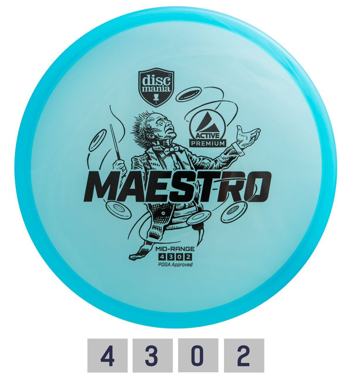 Diskgolfo diskas Midrange Driver MAESTRO Active Premium Blue