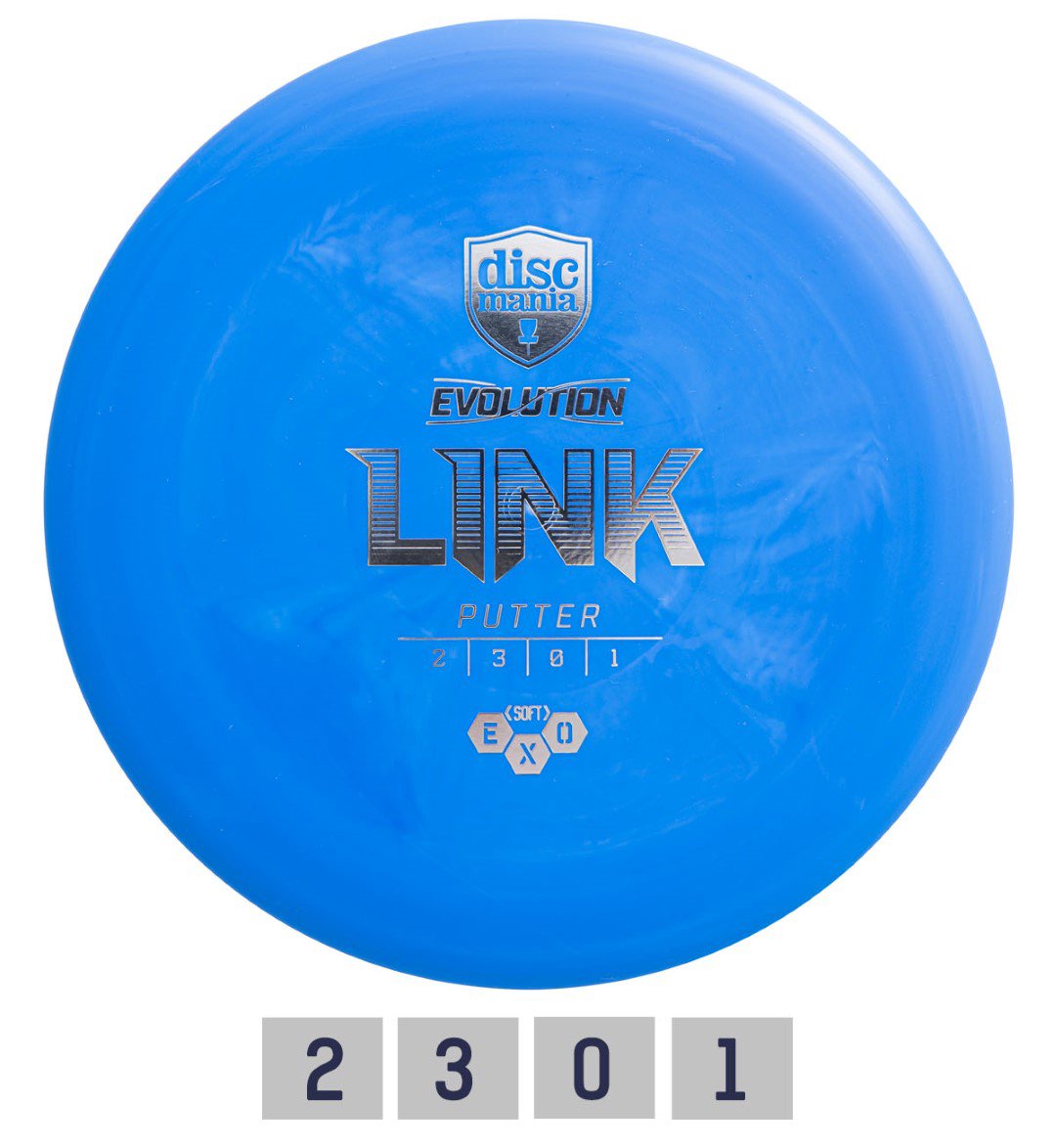 Diskgolfo diskas Putter SOFT EXO LINK Evolution Blue