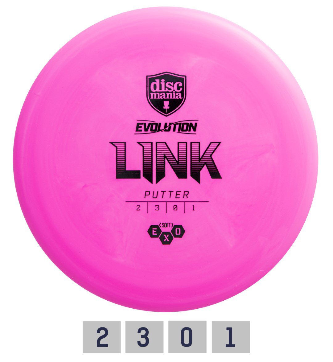 Diskgolfo diskas Putter SOFT EXO LINK Evolution Pink