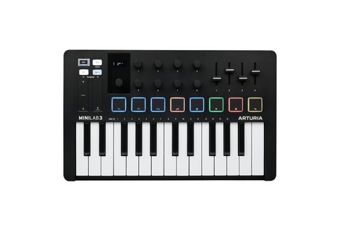 Arturia Minilab 3 MIDI klaviatūra 25 raktai USB Juoda