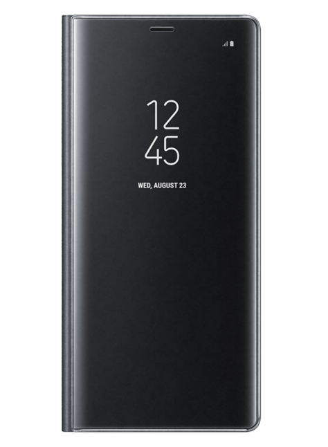 Dėkliukas SAMSUNG Galaxy S8 Note,Clear View, knygelė, juoda
