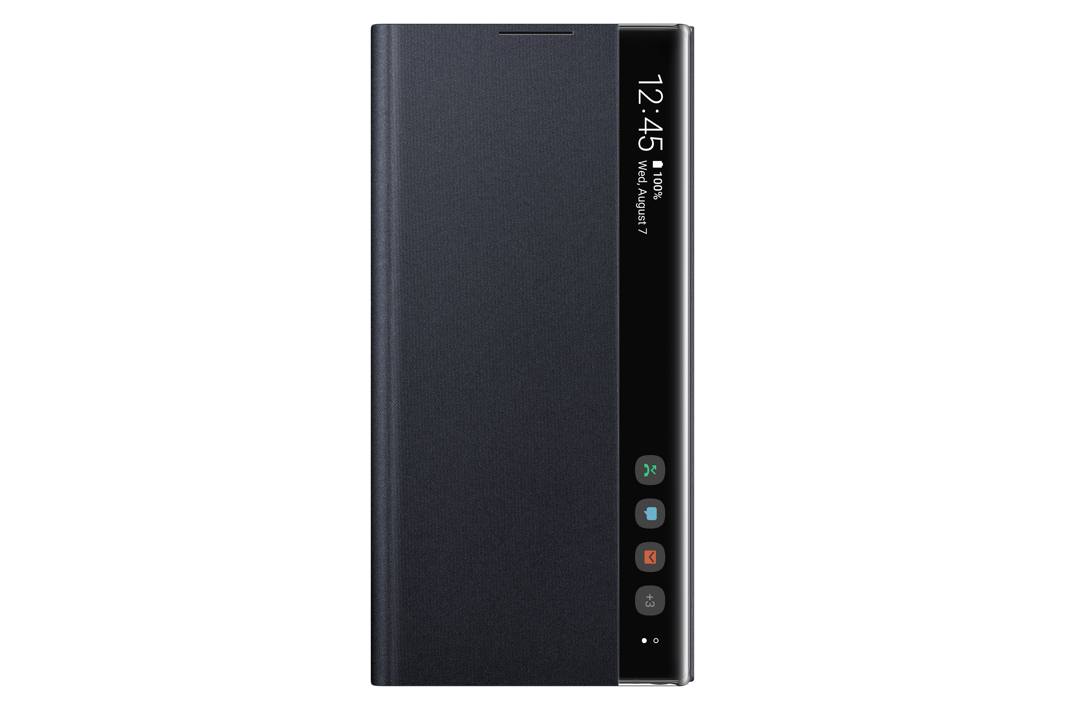 Dėkliukas SAMSUNG Clear View Note 10 Plus, H-Flip knygutė, juoda