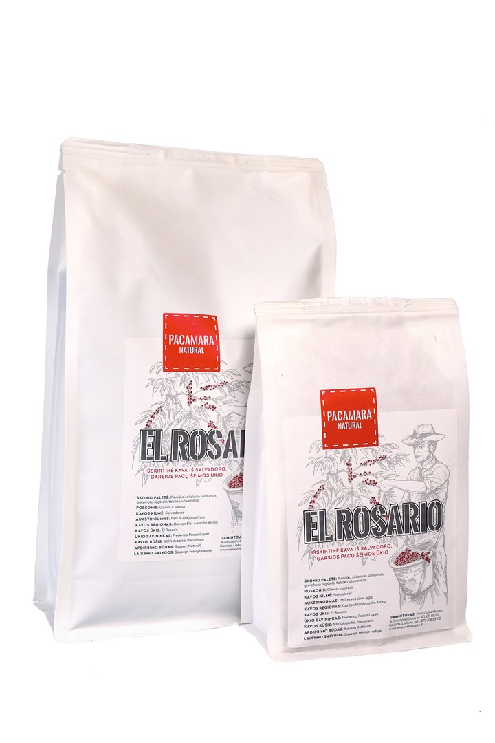 Kava VERO COFFEE El Rosario Pacamara Natural 1 kg.