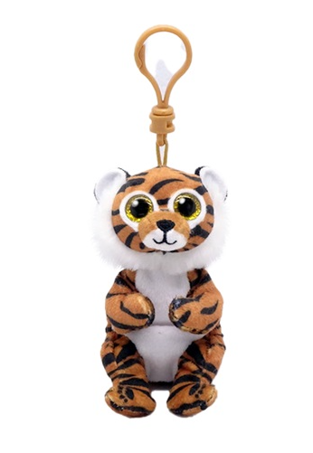 Pliušinis žaislas - pakabukas  TY tigras CLAWDIA, 8 cm