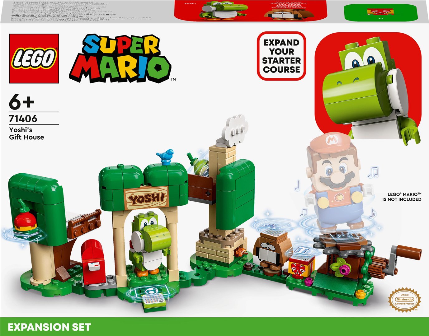 Konstruktorius LEGO Super Mario Yoshi dovanų namelio papildomas rinkinys 71406