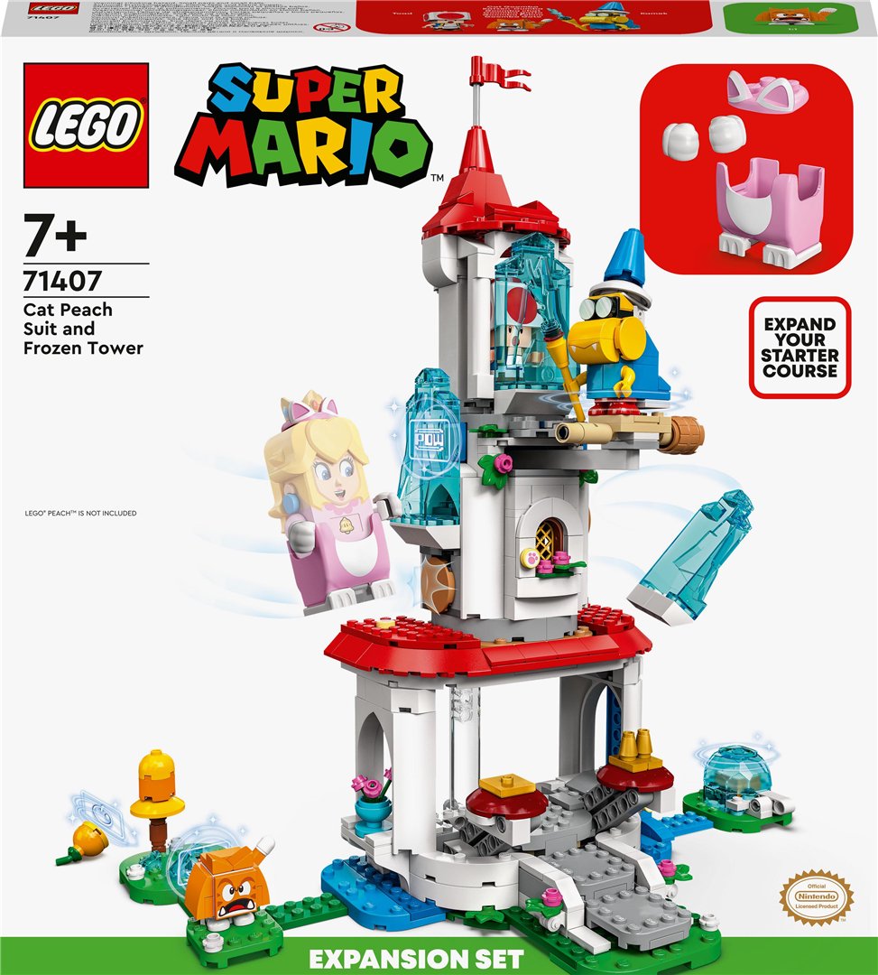 Konstruktorius LEGO Super Mario Persikut s kat s kostiumo ir ledo bok to papildomas rinkinys 71407 Topocentras