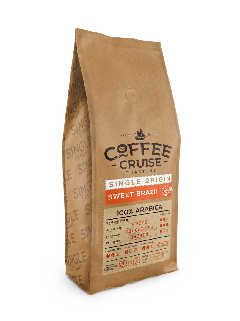Kavos pupelės COFFEE CRUISE Sweet Brazil 1 kg.