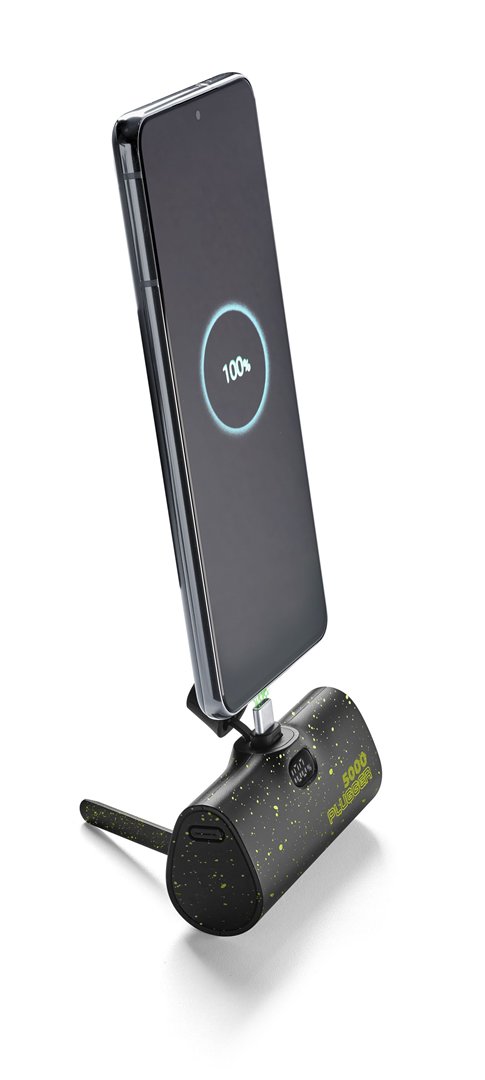 Mob. telefono CELLULARLINE  laikiklis ir belaidis įkroviklis USB-C 5000, juodas