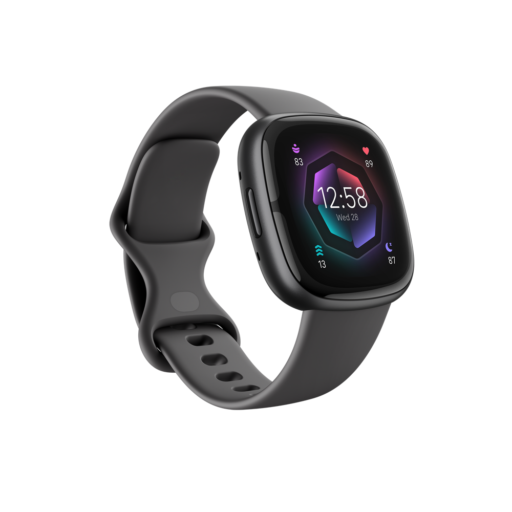 Išmanusis laikrodis FITBIT Sense 2, Shadow Grey/Graphite - Topocentras