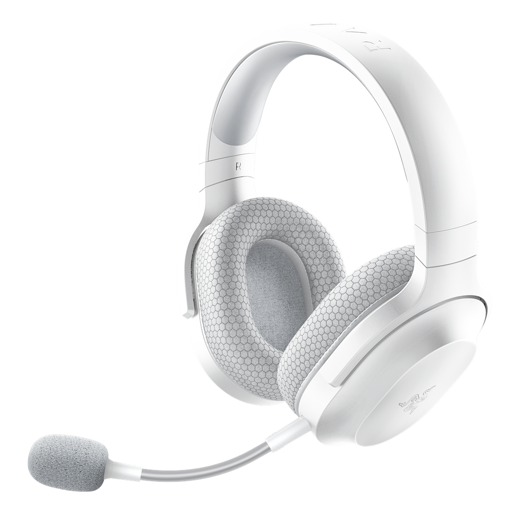 Žaidimų ausinės RAZER Barracuda X, Mercury White