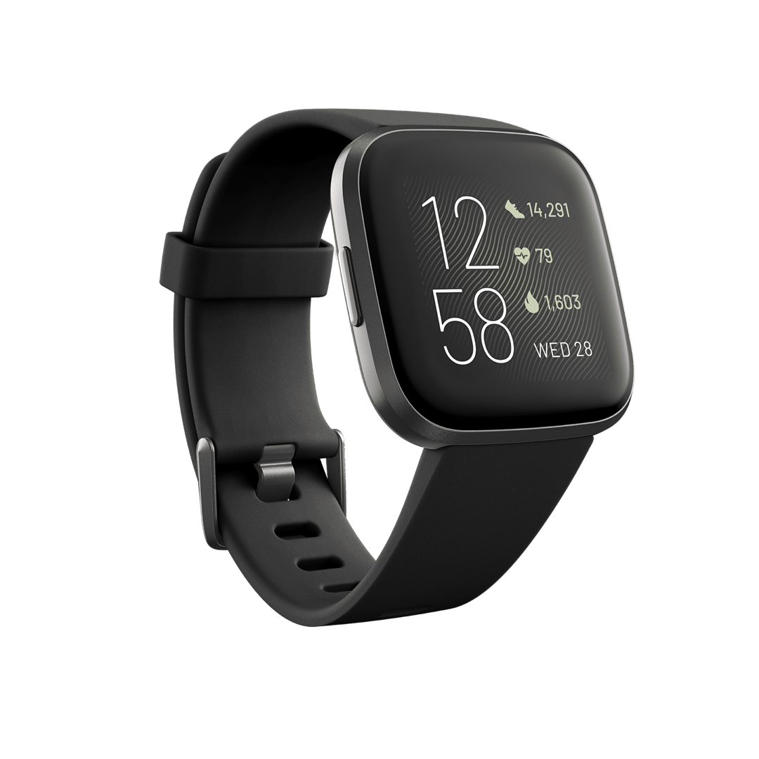 Išmanusis laikrodis FITBIT Versa 2 Black/Carbon Aluminum