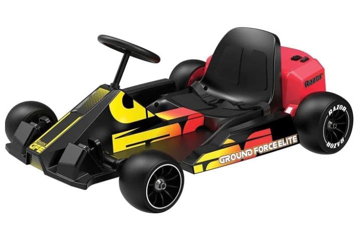 Razor Ground Force Elite – elektrinis kartingas, juodos ir raudonos spalvos