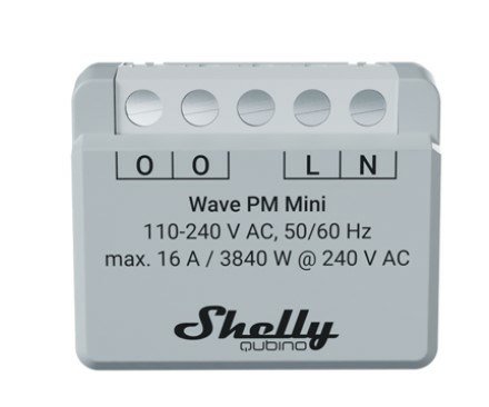 Shelly Qubino Wave PM Mini Išmanusis jungiklis Pilka