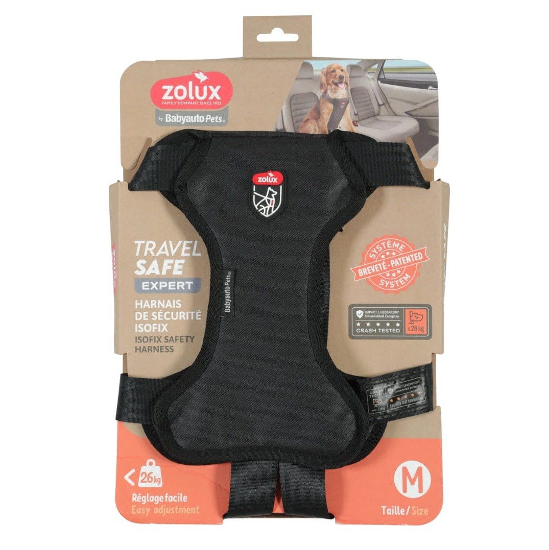 ZOLUX Travel Safe M black - petnešos šunims